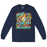 Navy hot mom summer Long Sleeve Tee - BarkalooDesign