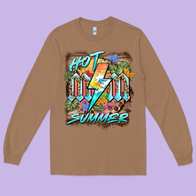 Hot Mom Summer Long Sleeve Tee Designed By Barkaloodesign