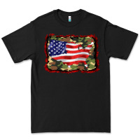 Black distressed american flag Premium Tee - BarkalooDesign
