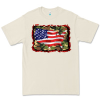 Bone distressed american flag Premium Tee - BarkalooDesign