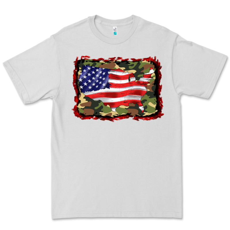 Distressed American Flag Premium Tee by BarkalooDesign | Teevron