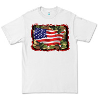 White distressed american flag Premium Tee - BarkalooDesign