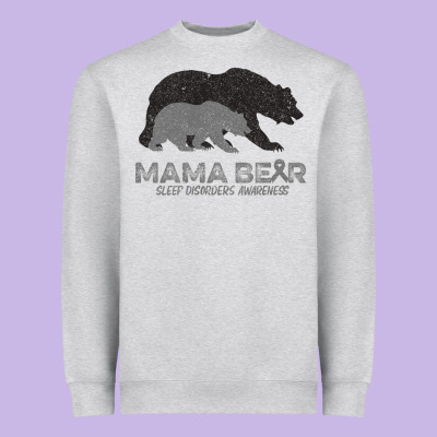 Mama Bear Sleep Disorders Awareness Heavyweight Sweatshirt Designed By Bettercallsaul