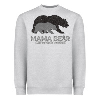 Heather Grey Mama Bear Sleep Disorders Awareness Heavyweight Sweatshirt - Bettercallsaul