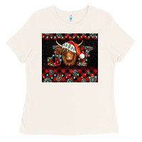 Bone joy shaggy cow christmas Ladies Tee - Jasminsmagicworld