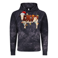 Cloud Black Christmas cow Vintage Hoodie - MaliasSmallBusiness