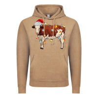 Vintage Coffee Christmas cow Vintage Hoodie - MaliasSmallBusiness