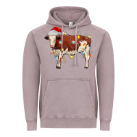 Vintage Zinc Christmas cow Vintage Hoodie - MaliasSmallBusiness