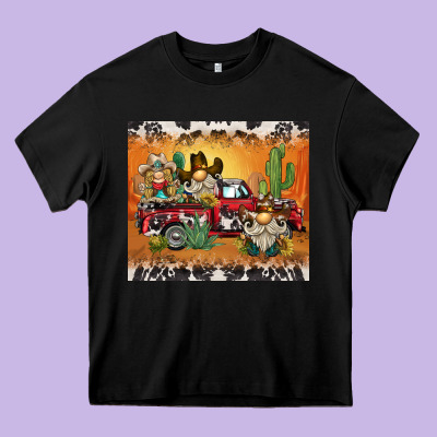 Western Gnome Truck Heavy Core Tee Designed By Barkaloodesign