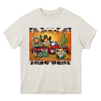 Cream western gnome truck Heavy Core Tee - BarkalooDesign