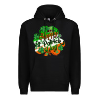 Black Happy St. Patrick's Day Premium Hoodie - CowGirlArtShop