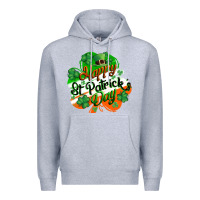 Heather Grey Happy St. Patrick's Day Premium Hoodie - CowGirlArtShop