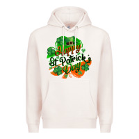 Pale Pink Happy St. Patrick's Day Premium Hoodie - CowGirlArtShop