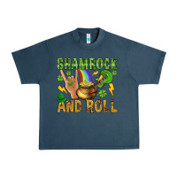 Midnight Navy Shamrock and roll Urban Heavy Tee - BundleAndBundleShop