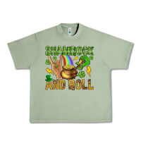 Oil Green Shamrock and roll Urban Heavy Tee - BundleAndBundleShop