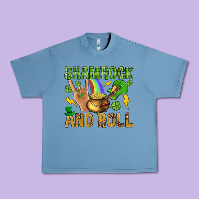 Shamrock And Roll Urban Heavy Tee Designed By Bundleandbundleshop
