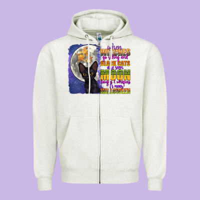 When Witches Go Riding Zipper Hoodie Designed By Cowgirlartshop