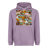 Lavender Western Leopard Farm Animals Seamless Pattern Heavyweight Hoodie - FaDigitalArtStudio