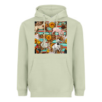 Matcha Western Leopard Farm Animals Seamless Pattern Heavyweight Hoodie - FaDigitalArtStudio