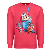 Cardinal Nurse frappe coffee Premium Sweatshirt - FaDigitalArtStudio