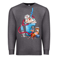 Charcoal Heather Nurse frappe coffee Premium Sweatshirt - FaDigitalArtStudio