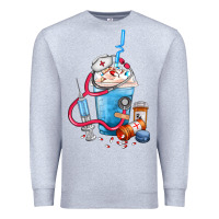 Heather Grey Nurse frappe coffee Premium Sweatshirt - FaDigitalArtStudio