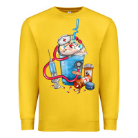 Lemon Nurse frappe coffee Premium Sweatshirt - FaDigitalArtStudio