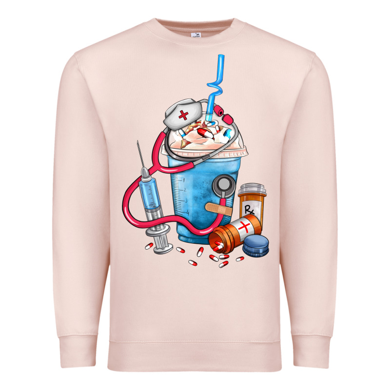 Nurse Frappe Coffee Premium Sweatshirt by FaDigitalArtStudio | Teevron