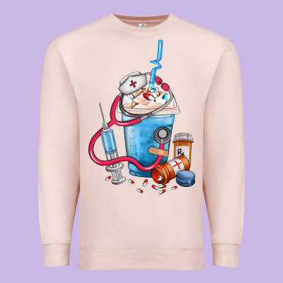 Nurse Frappe Coffee Premium Sweatshirt Designed By Fadigitalartstudio