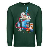 Sports Green Nurse frappe coffee Premium Sweatshirt - FaDigitalArtStudio