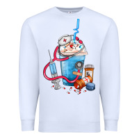 White Nurse frappe coffee Premium Sweatshirt - FaDigitalArtStudio