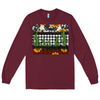 Burgundy cowhide cacti sunflowers christmas mousepad Long Sleeve Tee - Jasminsmagicworld
