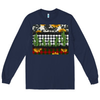 Navy cowhide cacti sunflowers christmas mousepad Long Sleeve Tee - Jasminsmagicworld