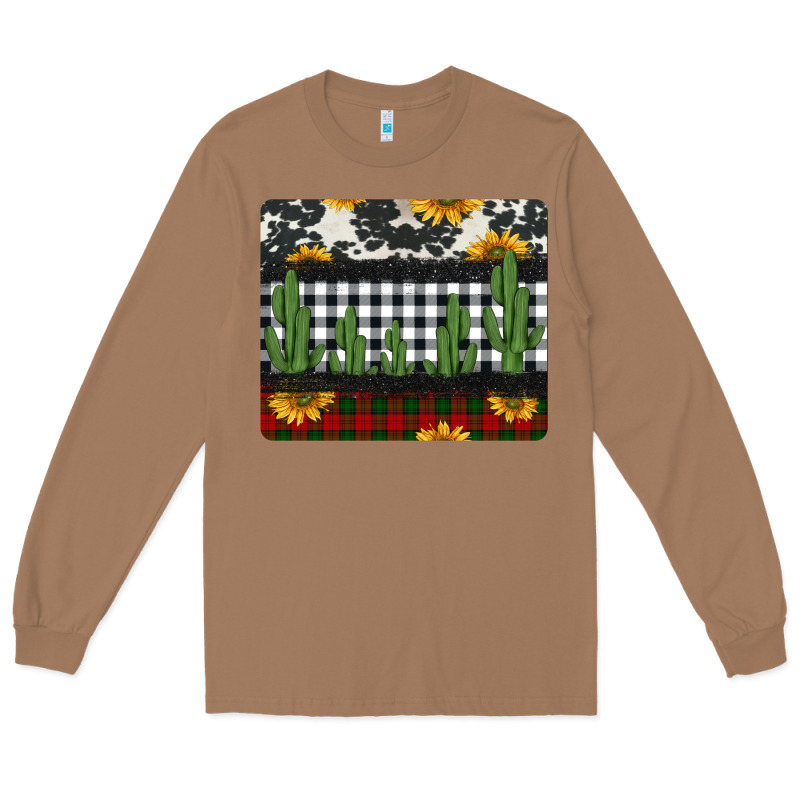 Cowhide Cacti Sunflowers Christmas Mousepad Long Sleeve Tee by Jasminsmagicworld | Teevron