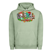 Pigment Oil Green baseball grandma Urban Hoodie - CowhideDigitalArt