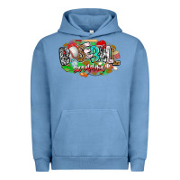 Pigment Pebble Blue baseball grandma Urban Hoodie - CowhideDigitalArt