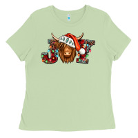 Matcha joy christmas shaggy cow Ladies Tee - Jasminsmagicworld