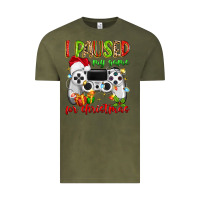 Vintage Olive i paused my game for christmas Vintage Tee - MaliasSmallBusiness