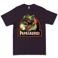 Plum Western Papasaurus Papa Dinosaur Premium Tee - LillyAllenDesigns
