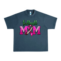 Midnight Navy Football Mom Breast Cancer Urban Heavy Tee - BundleAndBundleShop