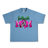 Pebble Blue Football Mom Breast Cancer Urban Heavy Tee - BundleAndBundleShop