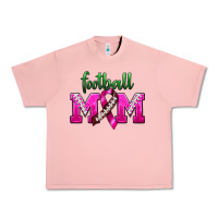 Salmon Football Mom Breast Cancer Urban Heavy Tee - BundleAndBundleShop