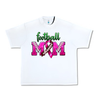 White Football Mom Breast Cancer Urban Heavy Tee - BundleAndBundleShop
