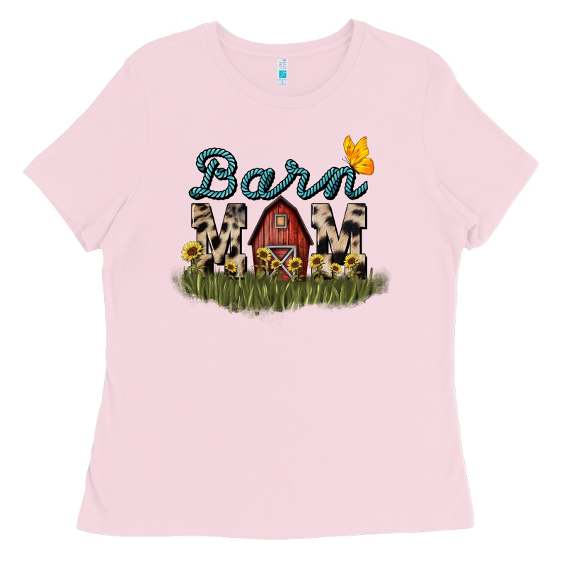 Barn Mom Sunflower Ladies Tee by NancyCooperArtShop | Teevron