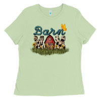 Matcha barn mom sunflower Ladies Tee - NancyCooperArtShop