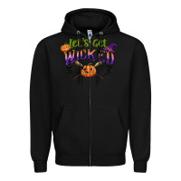 Black lets get wicked Zipper Hoodie - CowGirlArtShop