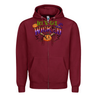 Burgundy lets get wicked Zipper Hoodie - CowGirlArtShop