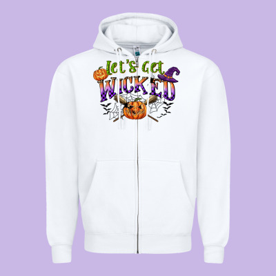 Lets Get Wicked Zipper Hoodie Designed By Cowgirlartshop