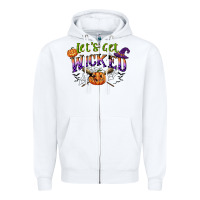 White lets get wicked Zipper Hoodie - CowGirlArtShop