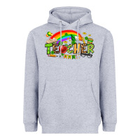 Heather Grey St. Patrick's Day Teacher Heavyweight Hoodie - OliviaCreatesArt